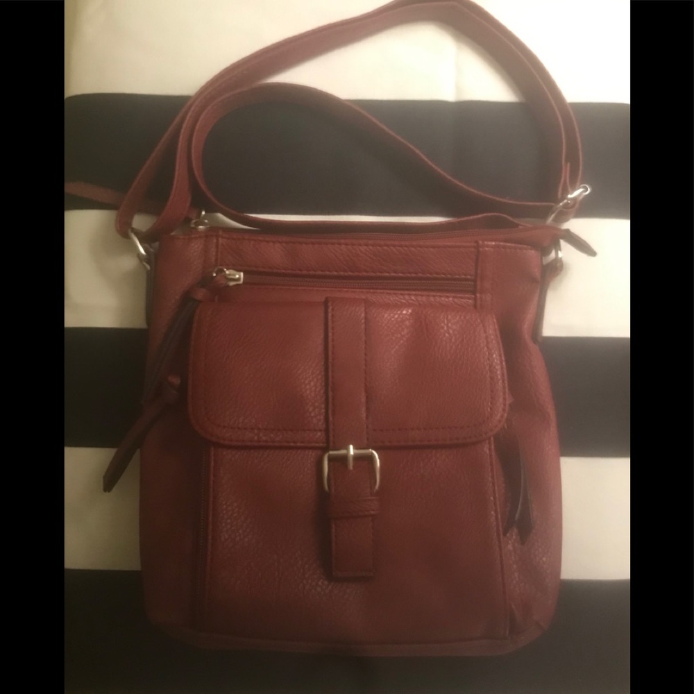 Bueno Red Crossbody Purse w/ USB Power Bank